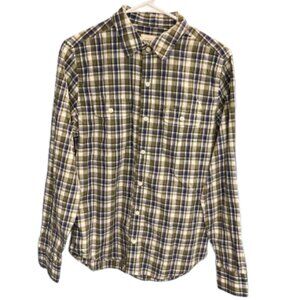 Fossil Men’s Plaid Long Sleeve Button-Down Shirt Size Small